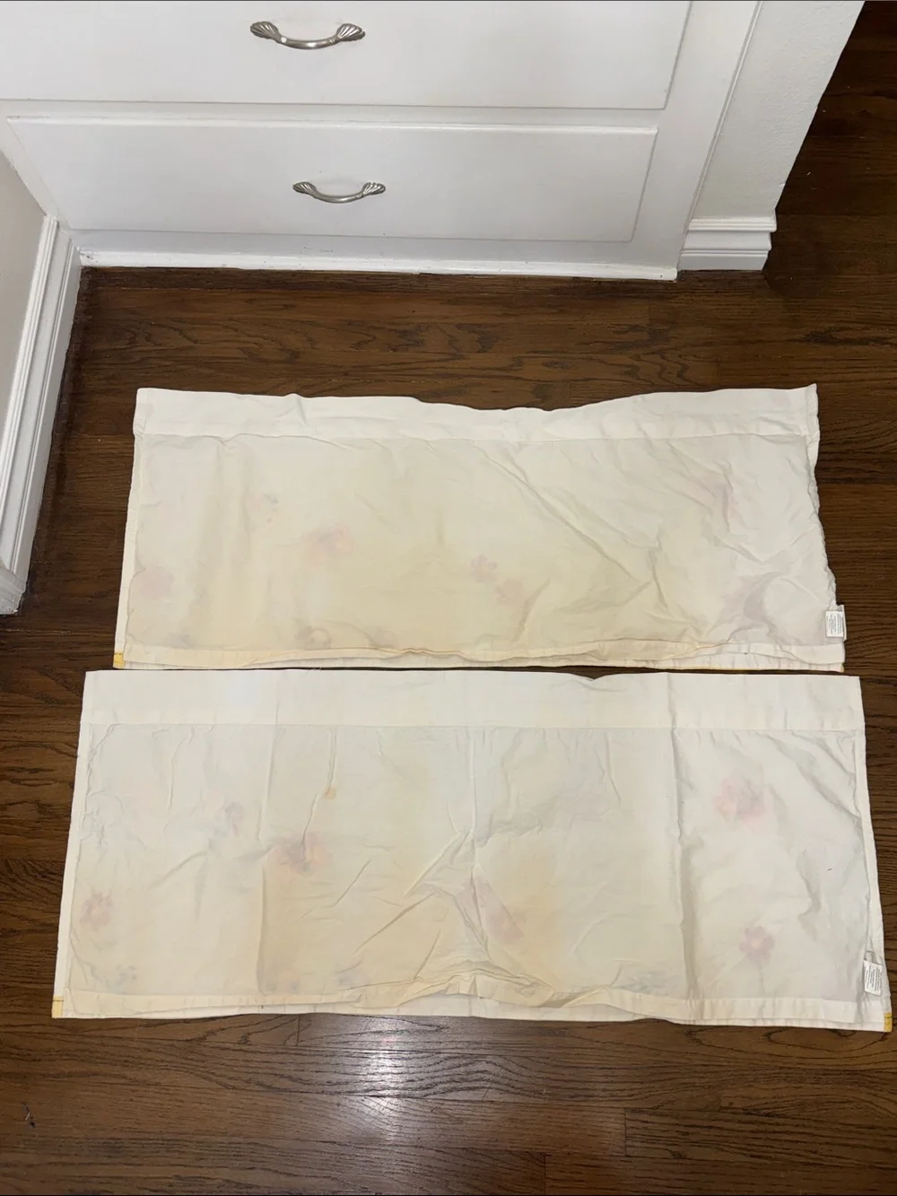 Pottery Barn Kids Pink and Yellow Floral & Butterfly Embroidered Valances